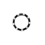 Circle of Life Slide Pendant w/Black & White CZs